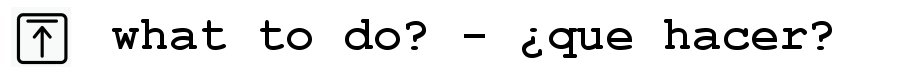 What to Do? - ¿Que Hacer?